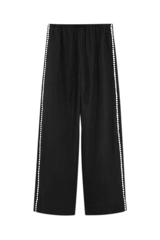 Linnen Broek Relaxed Fit - Zwart