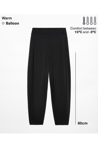 Broek Wide Legs Hoge Taille - Zwart