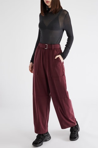 Broek wide legs - Bordeauxrood