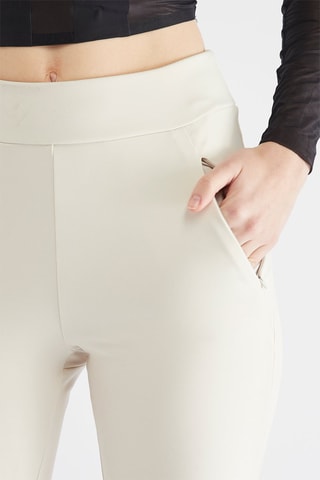 Broek Flare Hoge Taille - Ecru