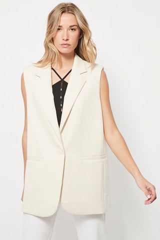 Mouwloos Jasje Ecru
