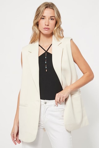 Mouwloos Jasje Ecru