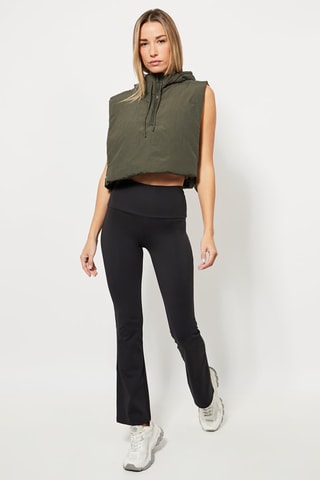 Mouwloos Jasje met Capuchon - Kaki