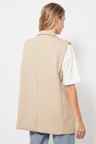 Mouwloos Jasje Beige