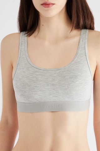 Sportbeha - Gemêleerd Lichtgrijs