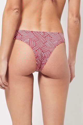 Bikinibroekje Rood en Ecru