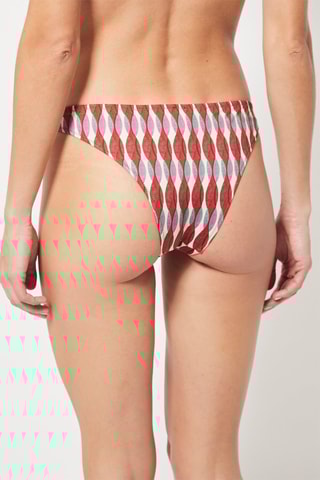 Bikinibroekje Rood en Lichtgrijs