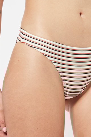 Bikinibroekje - Ecru en Rood