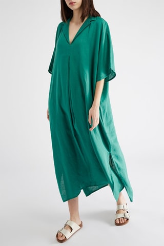 Lange Linnen Jurk - Groen