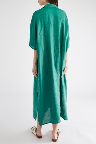 Lange Linnen Jurk - Groen