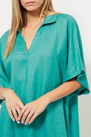 Lange Linnen Jurk - Groen