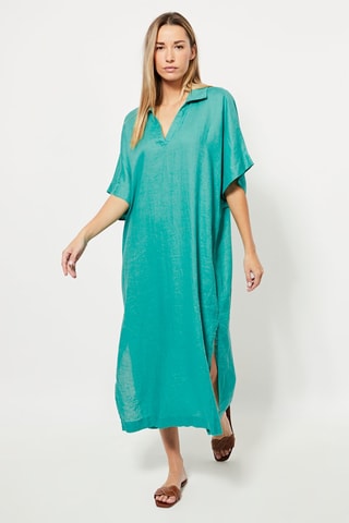Lange Linnen Jurk - Groen