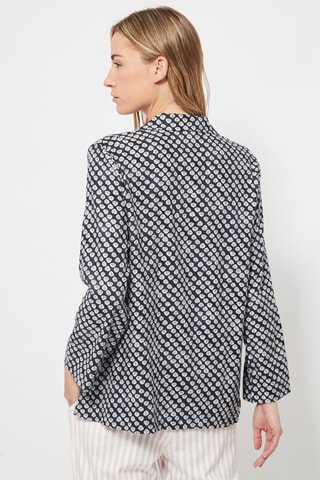 Pyjamablouse Marineblauw