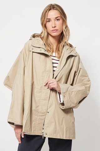 Trenchcoat met Capuchon Beige