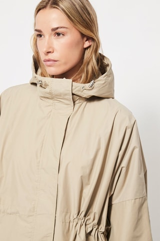 Trenchcoat met Capuchon Beige