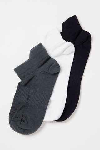 3 Paar Sokken Donkergrijs, wit en zwart