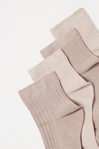 2 Paar Sokken Ecru en Beige