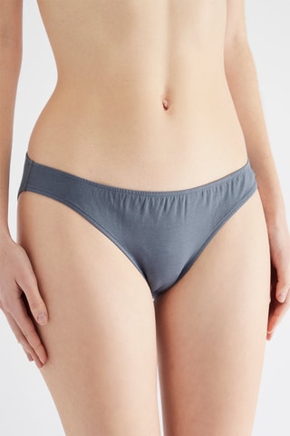 5 Slips - Wit, Kobaltblauw en Ecru