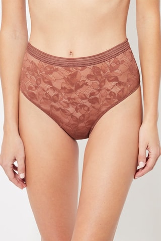 Slip Hoge Taille Bruin