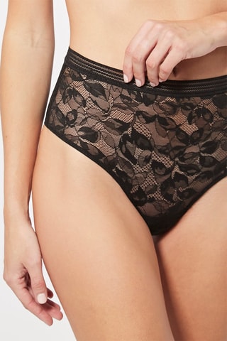 Slip Hoge Taille Zwart