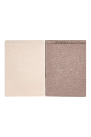 2 Slips - Taupe en Beige
