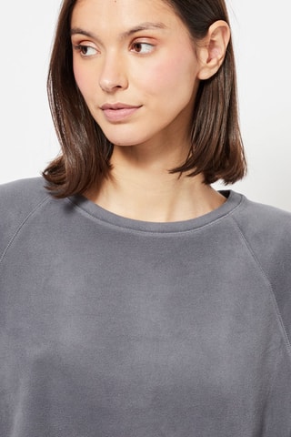 Fleece Pyjamashirt - Grijs