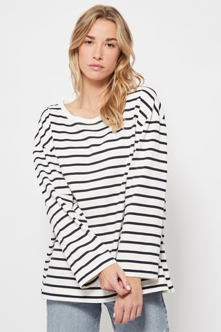 T-shirt Wit en Marineblauw