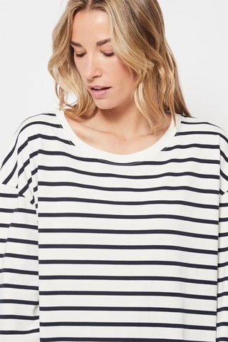 T-shirt Wit en Marineblauw