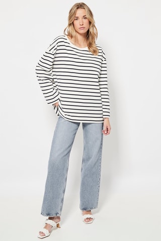 T-shirt Wit en Marineblauw