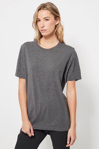 T-shirt Gemêleerd Donkergrijs