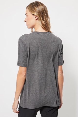 T-shirt Gemêleerd Donkergrijs