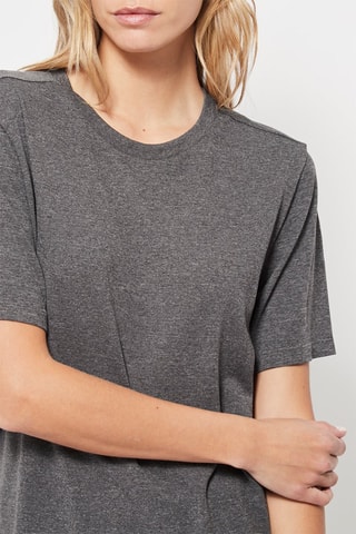 T-shirt Gemêleerd Donkergrijs