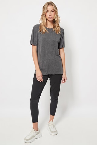 T-shirt Gemêleerd Donkergrijs