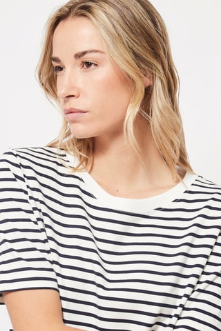 T-shirt Wit en Marineblauw