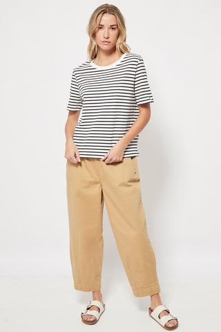 T-shirt Wit en Marineblauw