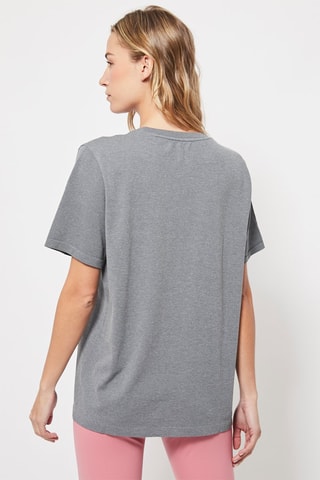 T-shirt Gemêleerd Lichtgrijs