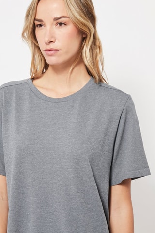 T-shirt Gemêleerd Lichtgrijs