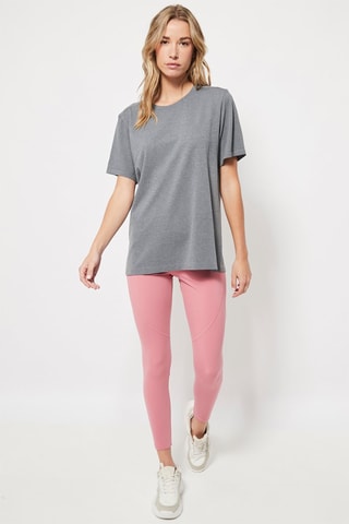 T-shirt Gemêleerd Lichtgrijs