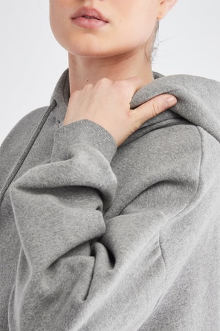 Sweater met Capuchon - Gemêleerd Lichtgrijs