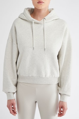 Sweater met Capuchon - Gemêleerd Lichtgrijs