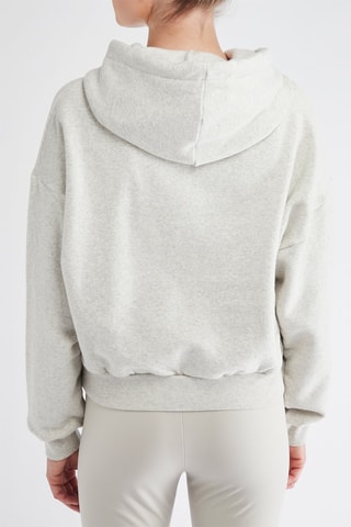 Sweater met Capuchon - Gemêleerd Lichtgrijs