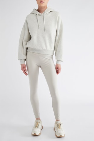 Sweater met Capuchon - Gemêleerd Lichtgrijs