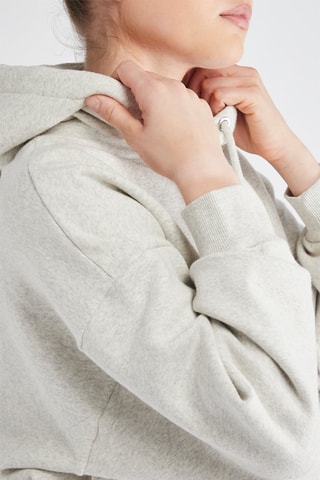 Sweater met Capuchon - Gemêleerd Lichtgrijs