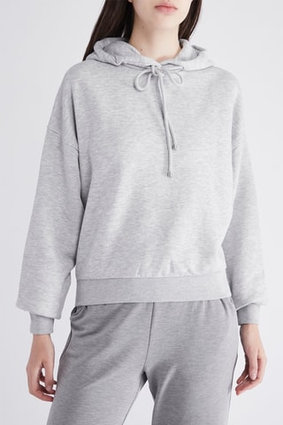 Sweater met Capuchon - Gemêleerd Grijs