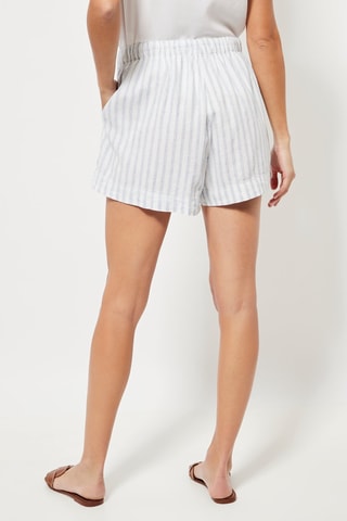 Linnen Short - Wit en Blauw