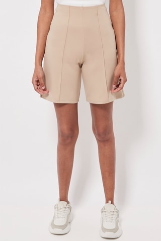 Bermuda Hoge Taille Beige