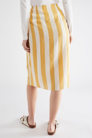 Linnen Pareorok - Geel en Ecru