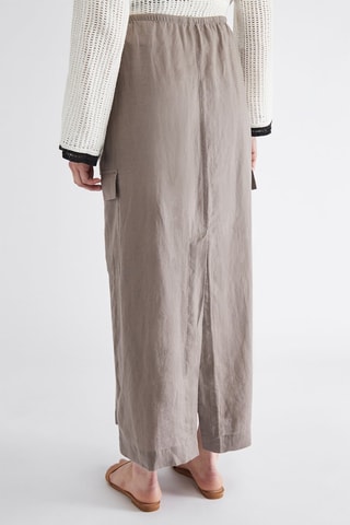 Lange Linnen Rok - Bruin