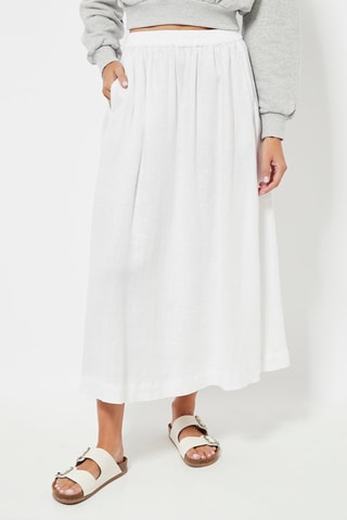 Lange Linnen Rok - Wit