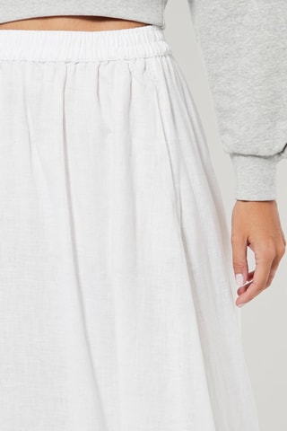 Lange Linnen Rok - Wit